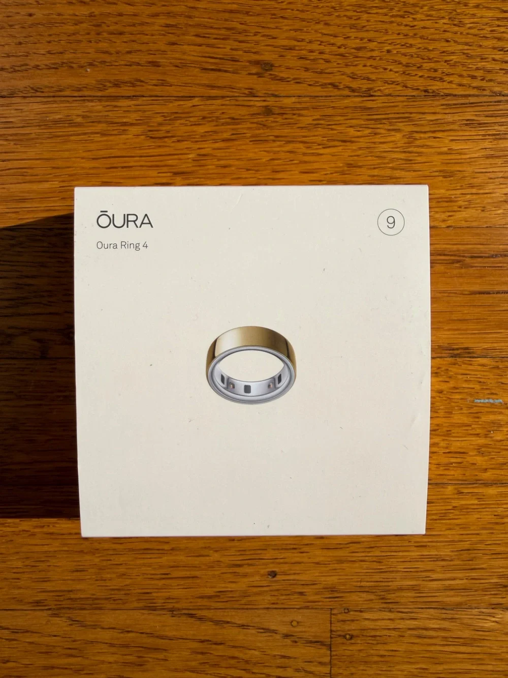Gold Oura Ring 4 + Charging Case (Size 9)